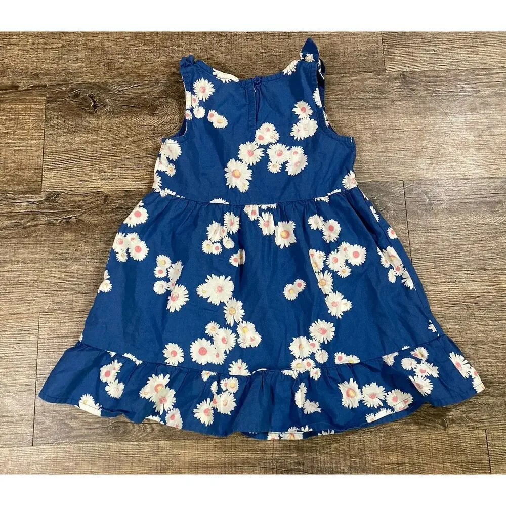 OshKosh B’gosh Girls Toddler Blue Floral A Line Sundress Size 2T